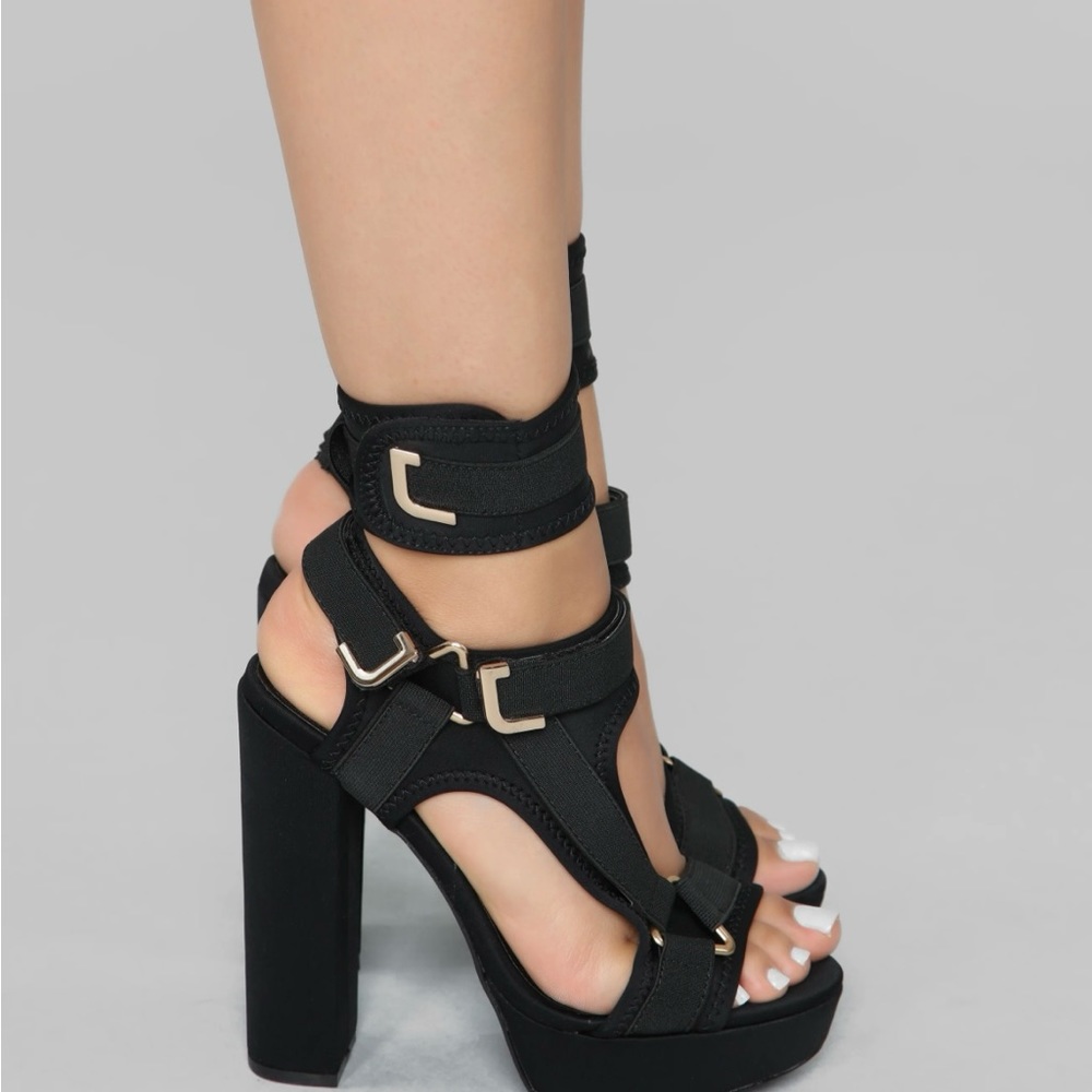 Fashion Nova black heels. New, never worn.